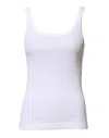 Dolce & Gabbana White Cotton Sleeveless Round Neck Tank Top