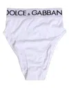 Dolce & Gabbana White Cotton Stretch High Waist Panty Underwear In White