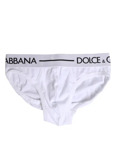 Dolce & Gabbana White Cotton Stretch Regular Brief Men's Underwear ()