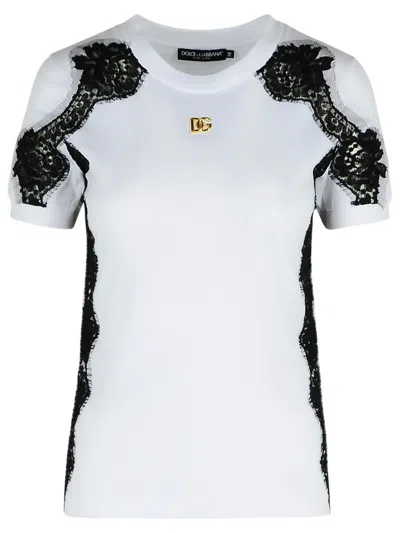 DOLCE & GABBANA DOLCE & GABBANA WHITE COTTON T-SHIRT