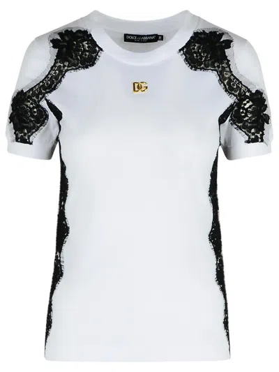 DOLCE & GABBANA DOLCE & GABBANA WHITE COTTON T-SHIRT