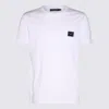Dolce & Gabbana White Crewneck T-shirt With Logo Plate In Cotton Man