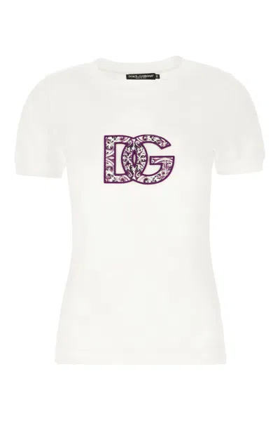 DOLCE & GABBANA WHITE COTTON T-SHIRT