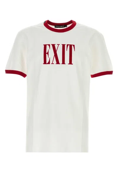 DOLCE & GABBANA WHITE COTTON T-SHIRT