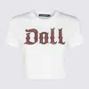Dolce & Gabbana Graphic Print Cropped Top With Short Sleeves In White
