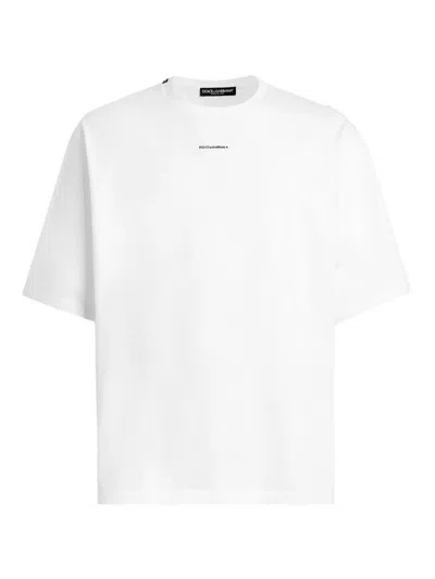 DOLCE & GABBANA WHITE COTTON T-SHIRT