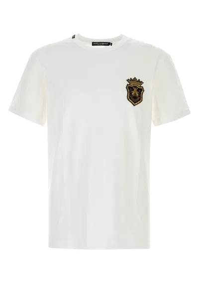 DOLCE & GABBANA WHITE COTTON T-SHIRT