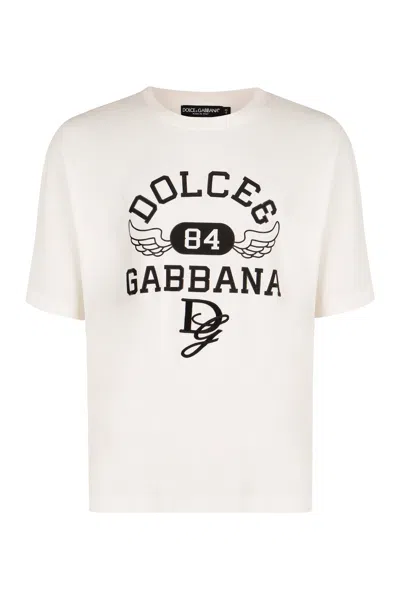 Dolce & Gabbana Men Logo Print T-shirt In Multi