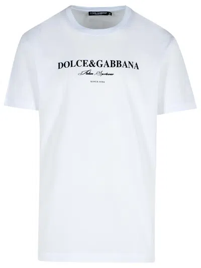 Dolce & Gabbana Men Logoed T-shirt In White