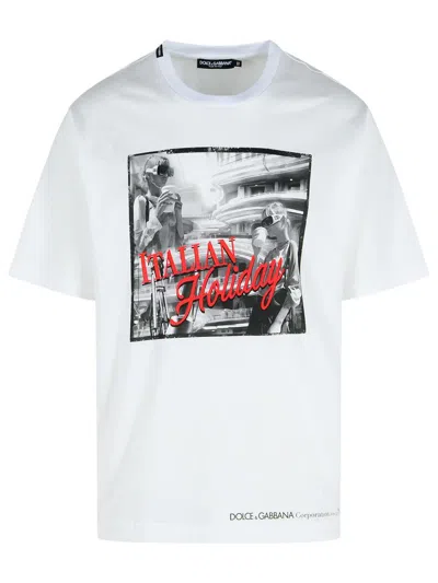 DOLCE & GABBANA DOLCE & GABBANA WHITE COTTON T-SHIRT