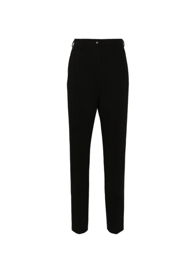 Dolce & Gabbana White Cotton Trousers In Black