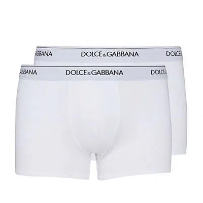 Dolce & Gabbana White Cotton Two-pack Boxers