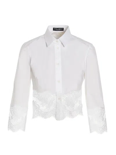 Dolce & Gabbana White Cotton Women's Blouse