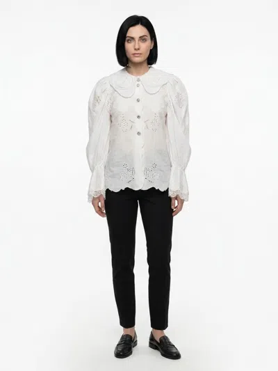 Dolce & Gabbana White Cotton Women's Blouse