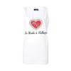 Dolce & Gabbana White La Moda Crystal Tank Top T-shirt