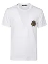 Dolce & Gabbana Cotton T-shirt With Crest Embellishment In White