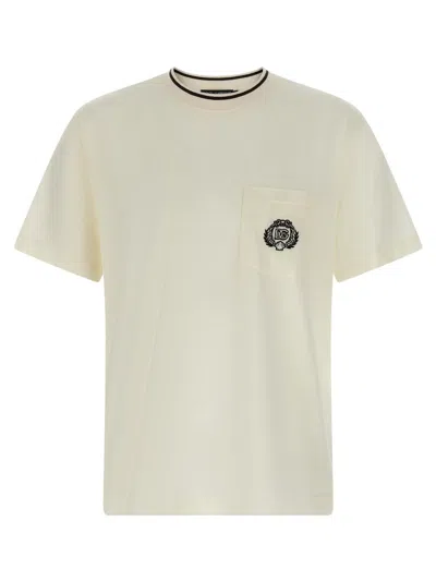 DOLCE & GABBANA WHITE CREWNECK T-SHIRT