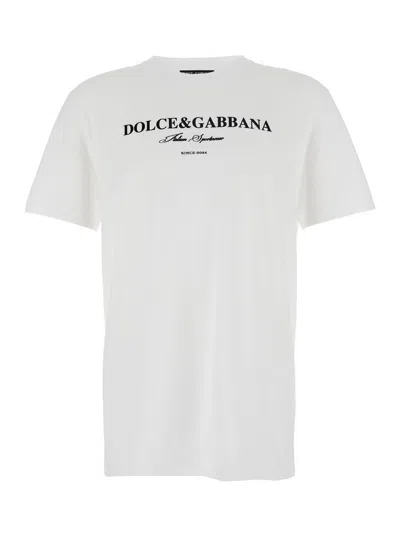 Dolce & Gabbana Cotton T-shirt With Print In White