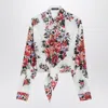 Dolce & Gabbana Cotton Shirt With A Bouquet Of Flowers Print Shirts White In White