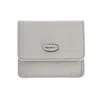 Dolce & Gabbana White Dauphine Leather Case Wallet In Neutral