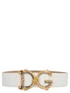 Dolce & Gabbana White Dg Barocco Belt In White