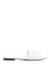Dolce & Gabbana White Dg Flat Sandal In White