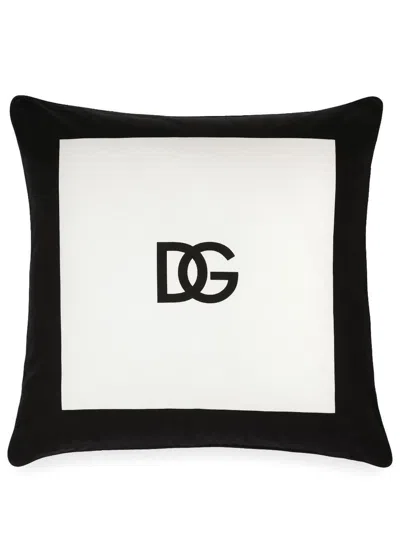 DOLCE & GABBANA WHITE DG LOGO CUSHION,TCE001TCAIN19543567