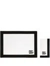 Dolce & Gabbana White Dg Logo Print Placemat In White