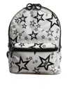 Dolce & Gabbana White Dg Stars Print Nylon Travel Backpack Bag