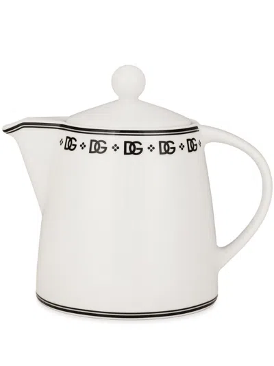 Dolce & Gabbana Teekanne Aus Porzellan In Weiss