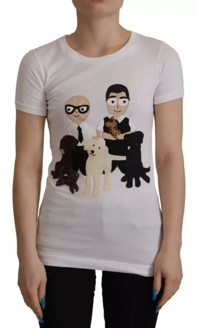 Dolce & Gabbana Graphic Patch Cotton T-shirt In White