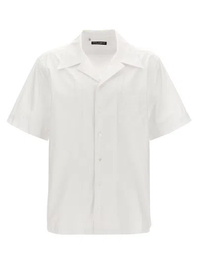 Dolce & Gabbana White Embroidered Logo Shirt