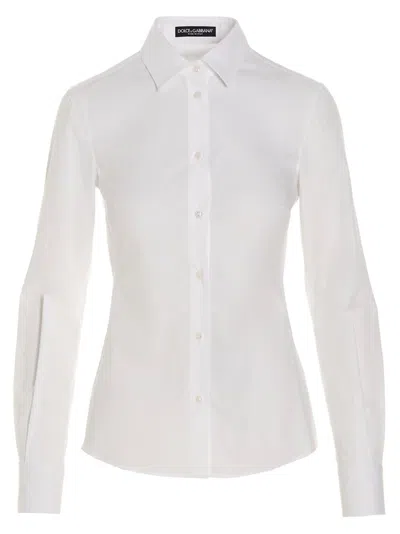 Dolce & Gabbana Tailored Shirt With Collared Neck And Buttoned Cuffs In White