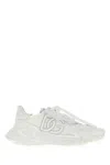 Dolce & Gabbana Fabric And Leather Sneakers With Chunky Sole In White