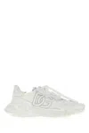 Dolce & Gabbana Fabric And Leather Sneakers With Chunky Sole In White