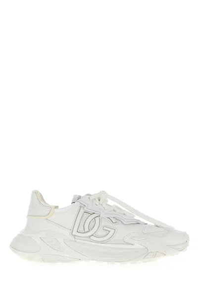 DOLCE & GABBANA SNEAKERS DAY FASTER IN TESSUTO BIANCO  UOMO