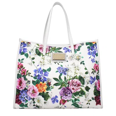 DOLCE & GABBANA DOLCE & GABBANA WHITE FABRIC SHOULDER WOMEN'S BAG