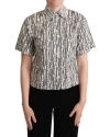 Dolce & Gabbana White Circles Dots Collared Button Up Shirt
