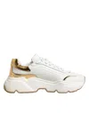 Dolce & Gabbana White Gold Daymaster Low Top Sneakers Women's Shoes In White
