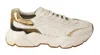 Dolce & Gabbana White Gold Leather Sport Daymaster Sneakers Shoes