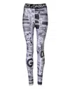 Dolce & Gabbana White Graphic Highwaist Skinny Leggings Pants In Neutral