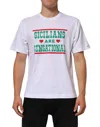 Dolce & Gabbana White Graphic Print Cotton Crew Neck T-shirt In White