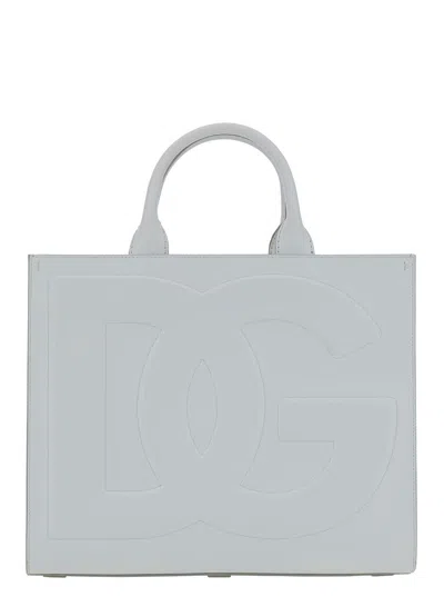 Dolce & Gabbana White Handbag With Tonal Dg Detail In Smooth Leather Woman