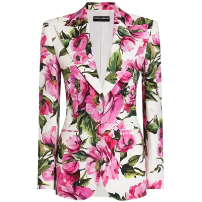 Dolce & Gabbana White Jackets - Blazers Women In Multi