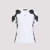 Dolce & Gabbana Logo Plaque T-shirt With Lace Inserts In White