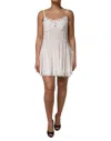 Dolce & Gabbana White Lace Gold Dg Logo Silk Dress Women's Sleepwear In White