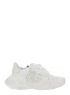 Dolce & Gabbana Accelerate Fabric Sneakers Leather Inserts In White