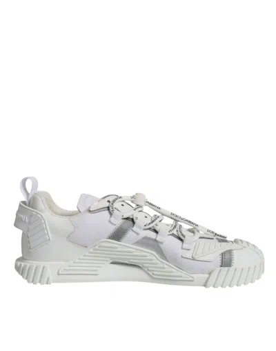 Dolce & Gabbana White Lace Up Low Top Ns1 Sneakers Men's Shoes