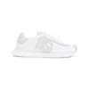 Dolce & Gabbana Low-profile Sneakers With Textured Logo Detail In White