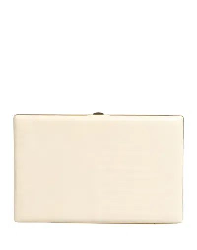 Pre-owned Dolce & Gabbana White Lambskin Leather Clutch Evening Women Purse Women's Bag ()